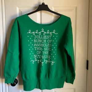 Off shoulder Christmas Sweater
